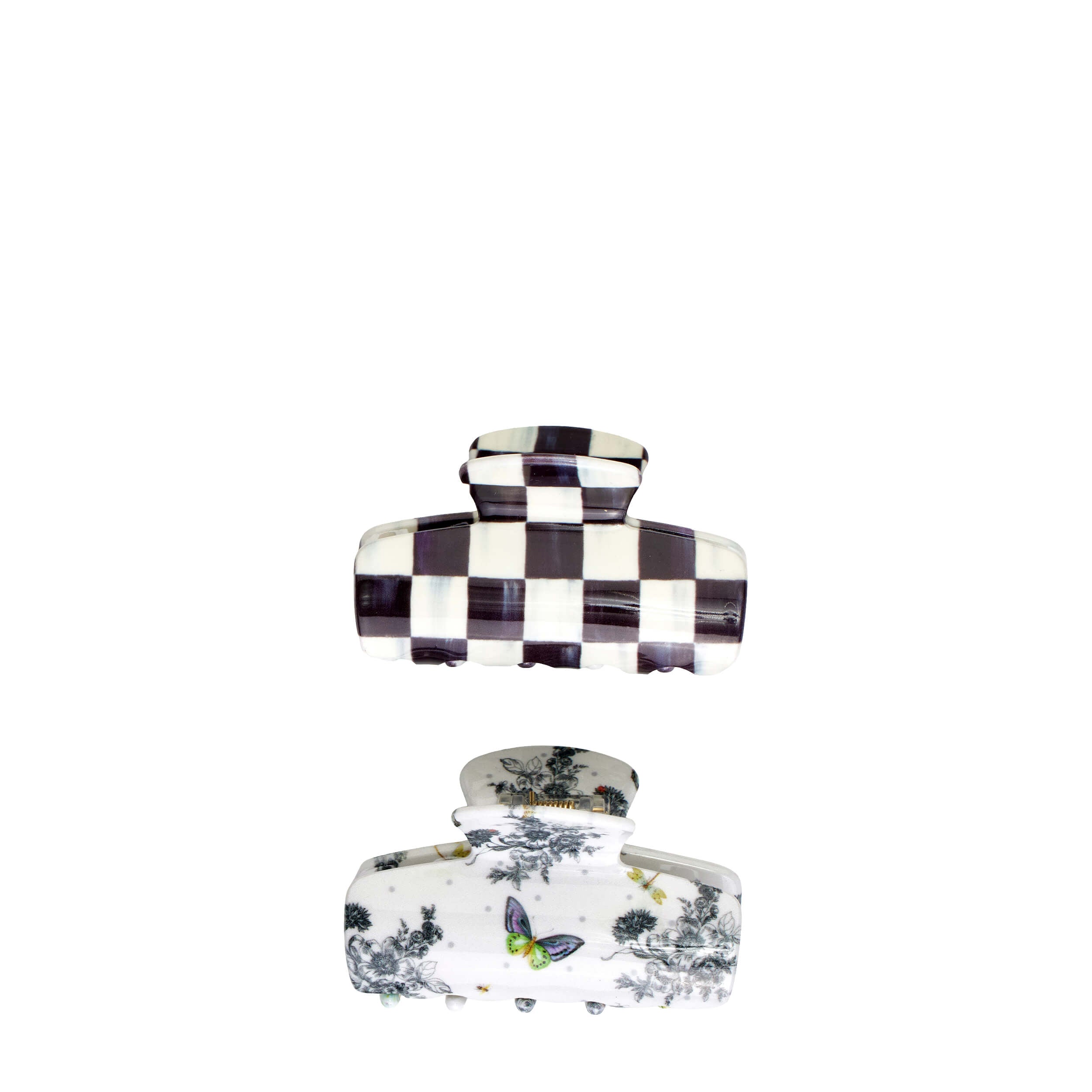 MacKenzie-Childs x Goody Medium Claw Clips - Black Multi, 2ct display picture 1