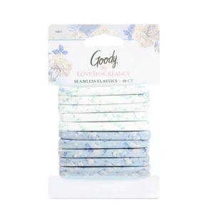 Goody x LoveShackFancy Seamless Elastics - 10ct - Everblooming Rosettes and English Ivy Blue