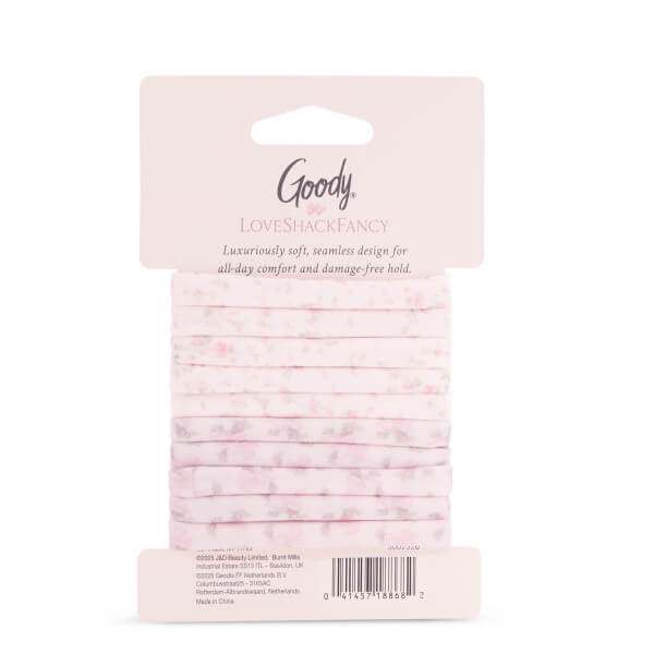 Goody x LoveShackFancy Seamless Elastics - 10ct - Rosa Beaux and English Ivy Pink