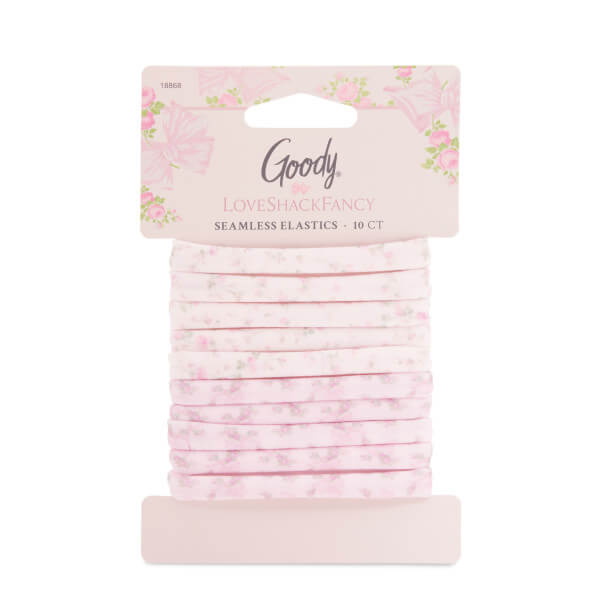 Goody x LoveShackFancy Seamless Elastics - 10ct - Rosa Beaux and English Ivy Pink