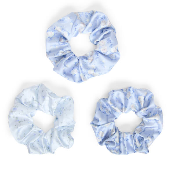 Goody x LoveShackFancy Satin Scrunchies - 3ct - Everblooming Rosettes and English Ivy Water Lily