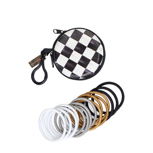 MacKenzie-Childs x Goody Elastics Pouch - Courtly Check, 15ct