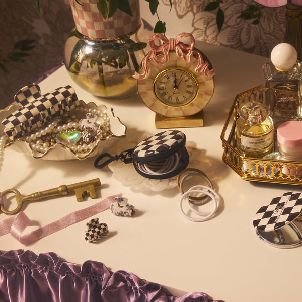 MacKenzie-Childs x Goody Elastics Pouch - Courtly Check, 15ct