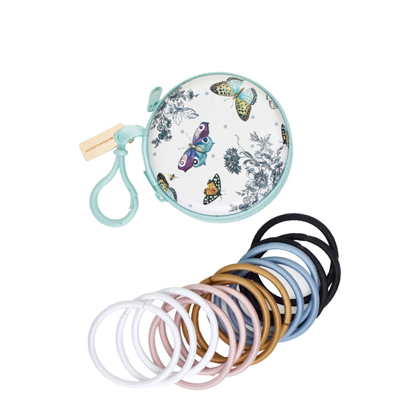 MacKenzie-Childs x Goody Elastics Pouch - Butterfly Toile, 15ct