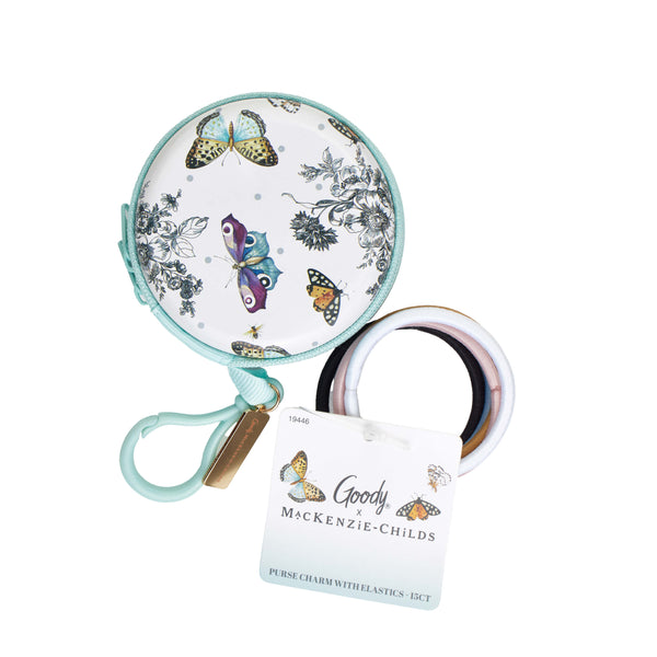 MacKenzie-Childs x Goody Elastics Pouch - Butterfly Toile, 15ct
