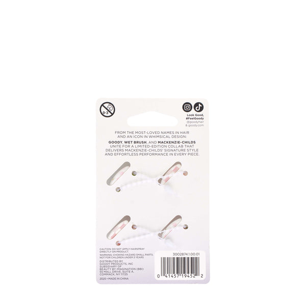 MacKenzie-Childs x Goody Mini Claw Clips - Pink Multi, 4ct