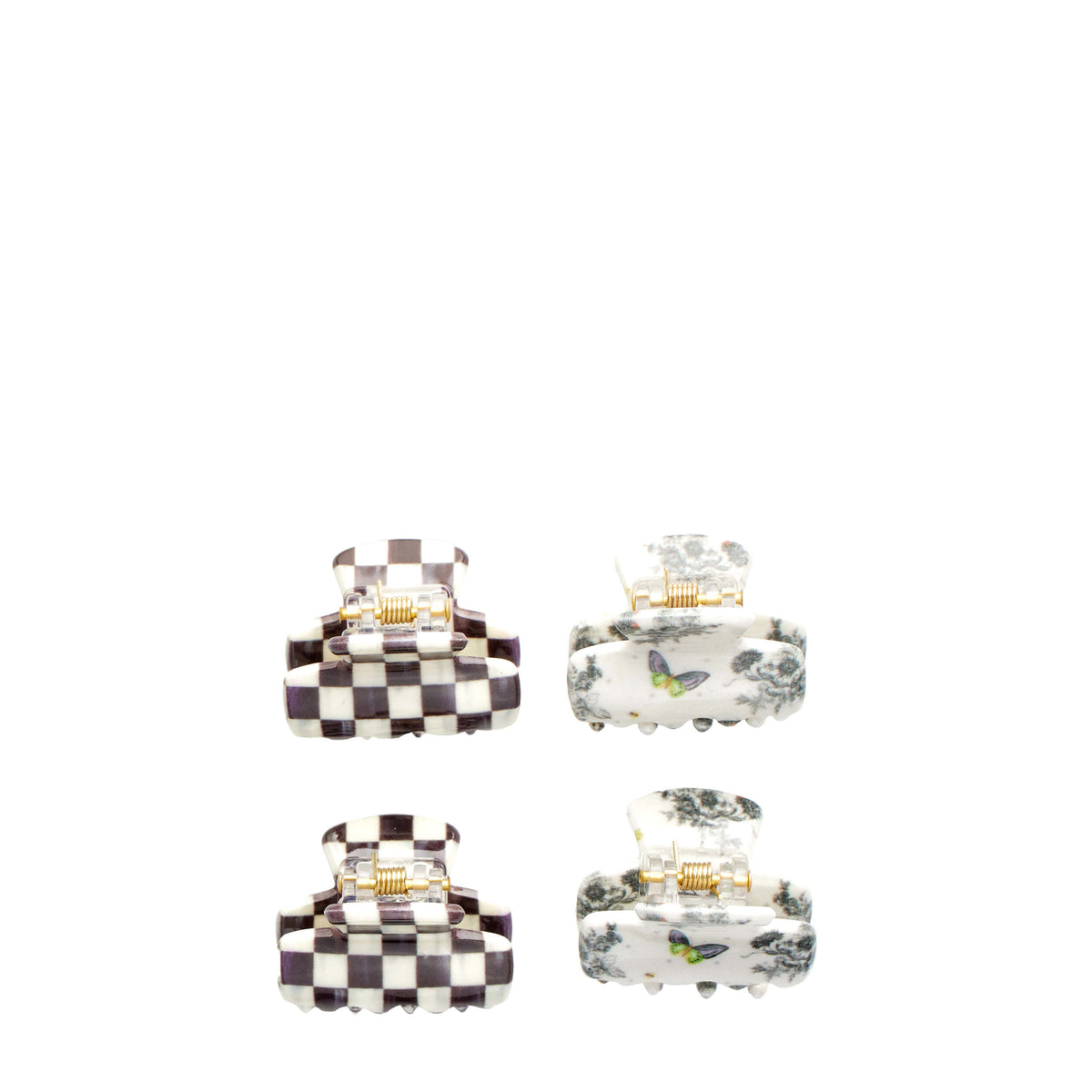 NEW! MacKenzie-Childs x Goody Mini Claw Clips - Black Multi, 4ct MacKenzie-Childs x Goody Mini Claw Clips - Black Multi, 4ct main image 2