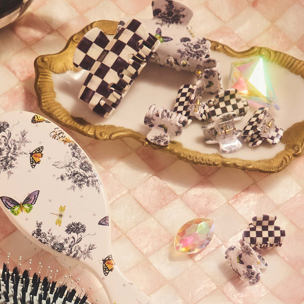 MacKenzie-Childs x Goody Mini Claw Clips - Black Multi, 4ct
