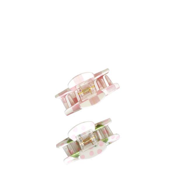 MacKenzie-Childs x Goody Medium Claw Clips - Pink Multi, 2ct