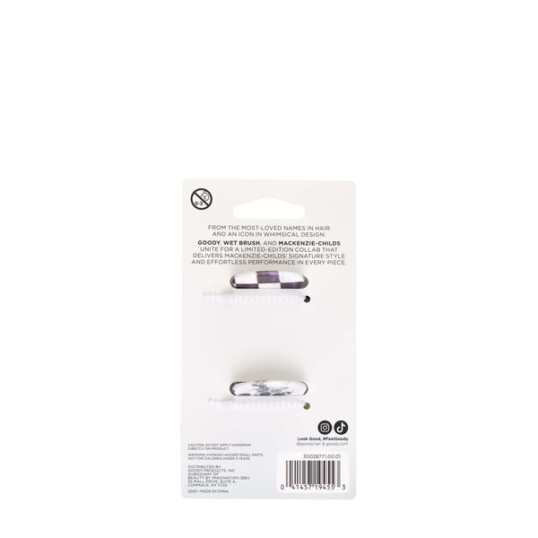 MacKenzie-Childs x Goody Medium Claw Clips - Black Multi, 2ct