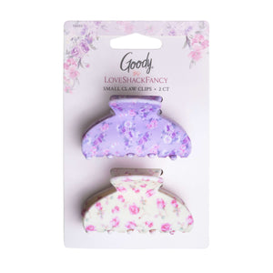 Goody x LoveShackFancy Small Claw Clip - Happy Thoughts and Ribbon Rosa - 2ct