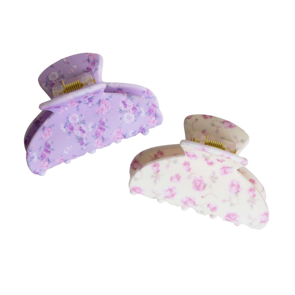 Goody x LoveShackFancy Small Claw Clip - Happy Thoughts and Ribbon Rosa - 2ct