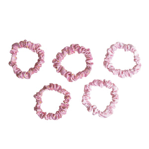 Goody x LoveShackFancy Satin Scrunchies - Ikat Rose & Coquette Bow - 5ct