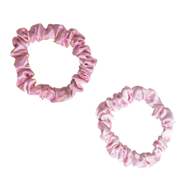 Goody x LoveShackFancy Satin Scrunchies - Ikat Rose & Coquette Bow - 5ct