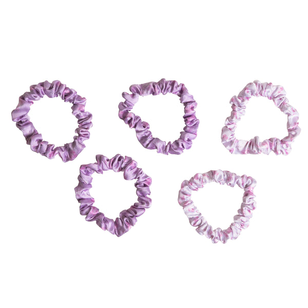Goody x LoveShackFancy Satin Scrunchies - Happy Thoughts & Ribbon Rosa - 5ct