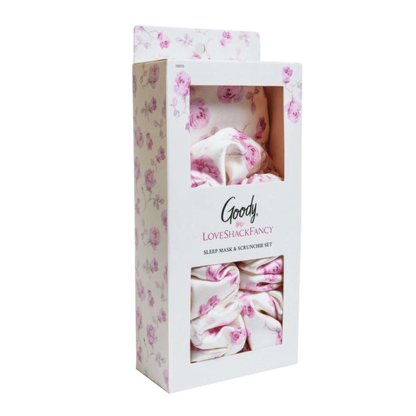 Goody x LoveShackFancy Sleep Mask & Pillow Scrunchie Set - Ribbon Rosa