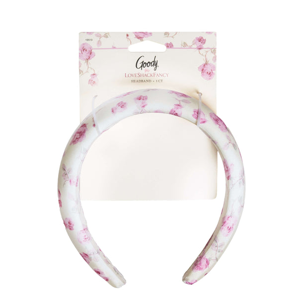 Goody x LoveShackFancy Padded Satin Headband - Ribbon Rosa - 1ct