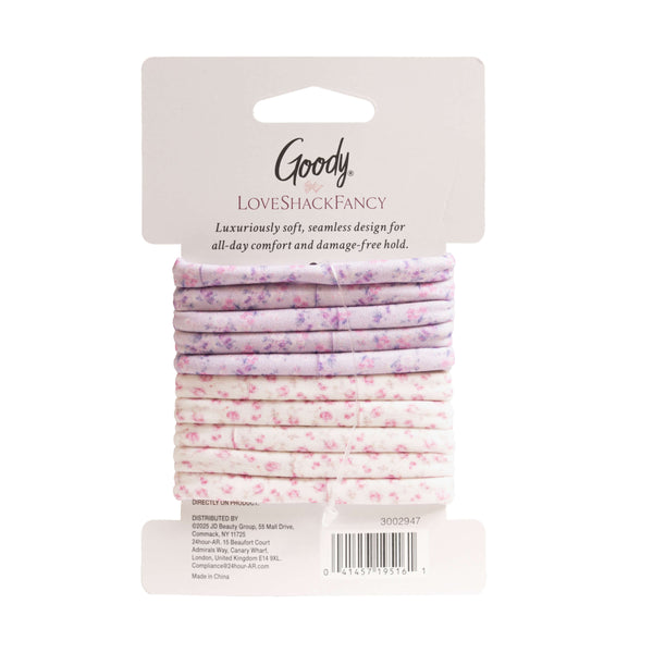 Goody x LoveShackFancy Seamless Elastics - Happy Thoughts & Ribbon Rosa - 10ct