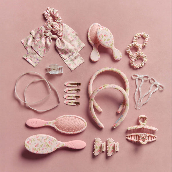 Wet Brush × Hill House Small Claw Clips, 2ct - Pink Bluebonnet Floral/Shell