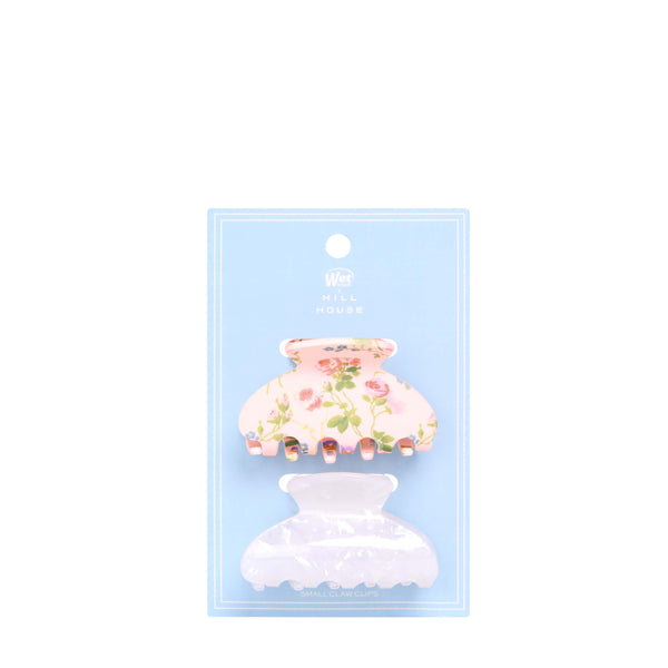 Wet Brush × Hill House Small Claw Clips, 2ct - Pink Bluebonnet Floral/Shell