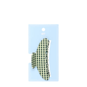 Wet Brush × Hill House Large Claw Clip - Olive Gingham