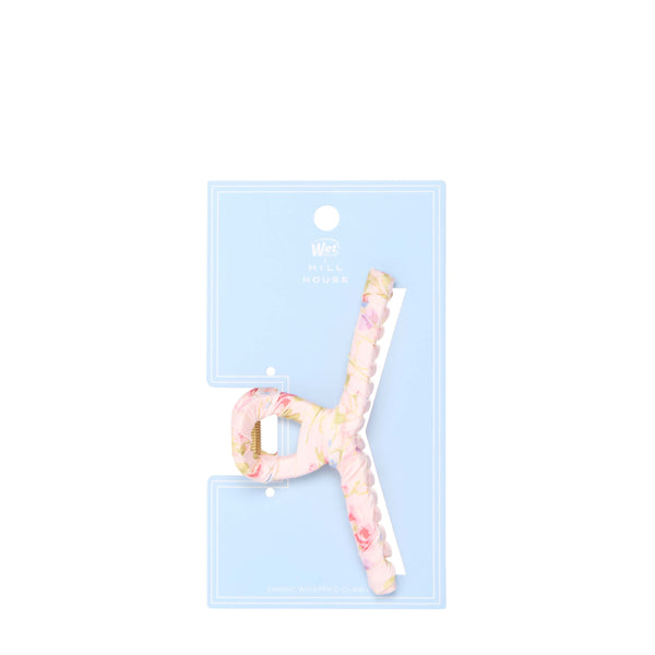 Wet Brush × Hill House Fabric Wrapped Claw Clip - Pink Bluebonnet Floral