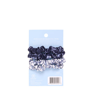 Wet Brush × Hill House Skinny Satin Scrunchies, 4ct - Blue