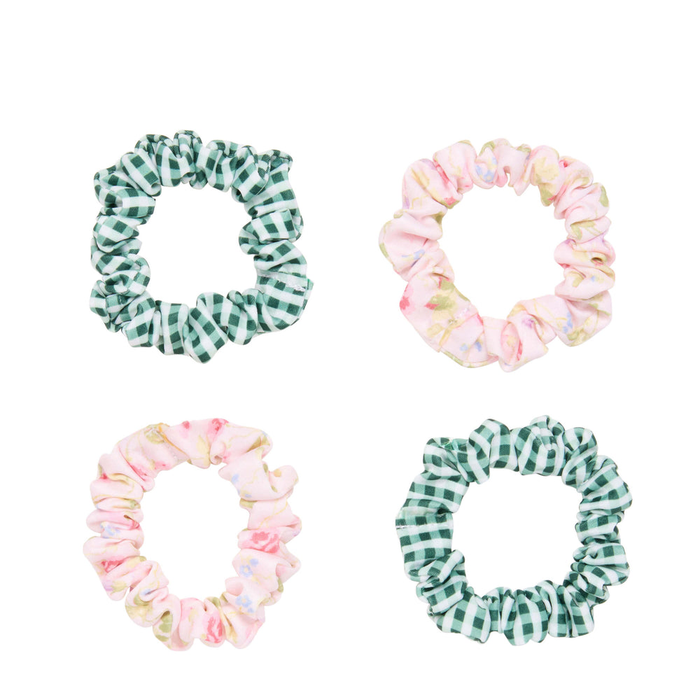 Wet Brush × Hill House Skinny Satin Scrunchies, 4ct - Pink/Green