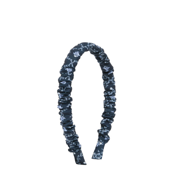 Wet Brush × Hill House Satin Scrunchie Headband - Navy Trellis