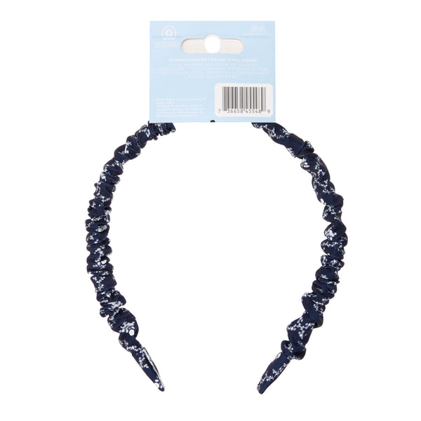Wet Brush × Hill House Satin Scrunchie Headband - Navy Trellis