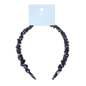 Wet Brush × Hill House Satin Scrunchie Headband - Navy Trellis