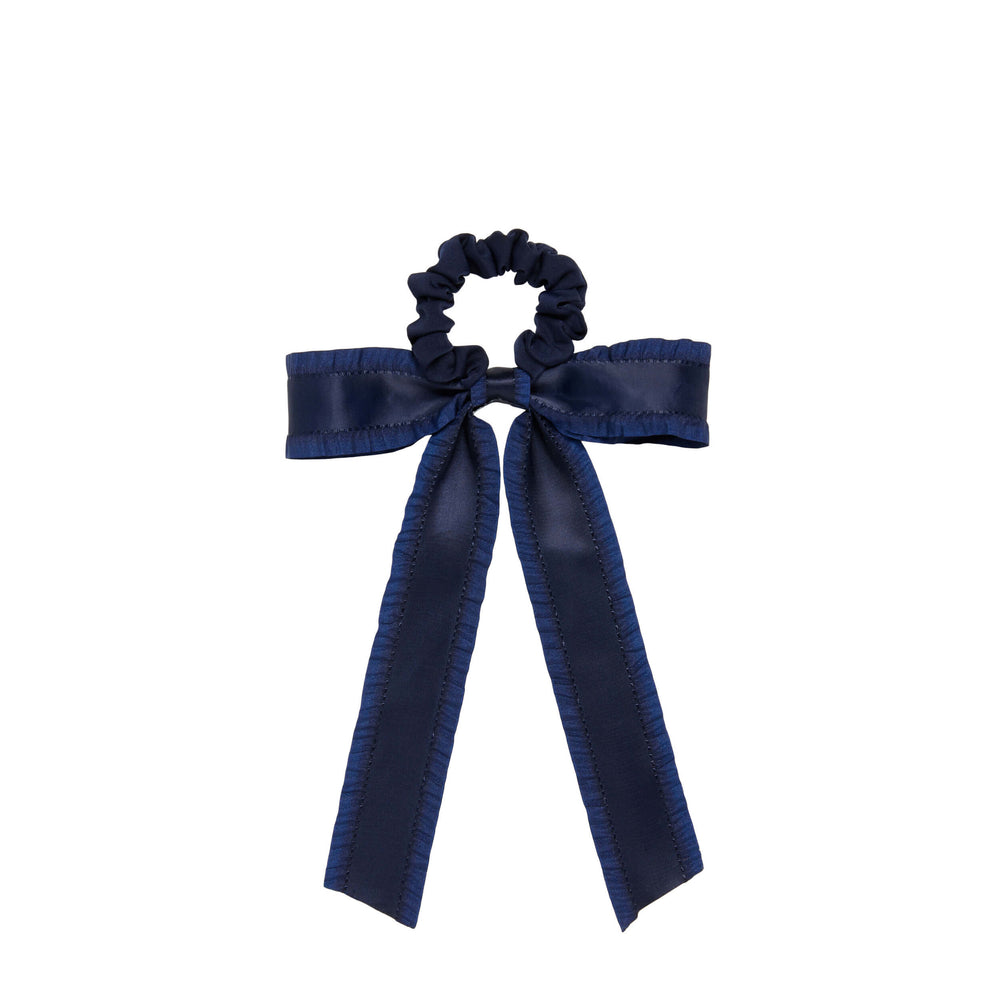 Wet Brush × Hill House Ruffle Bow Scrunchie - Navy