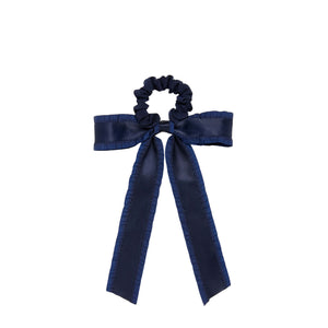 Wet Brush × Hill House Ruffle Bow Scrunchie - Navy