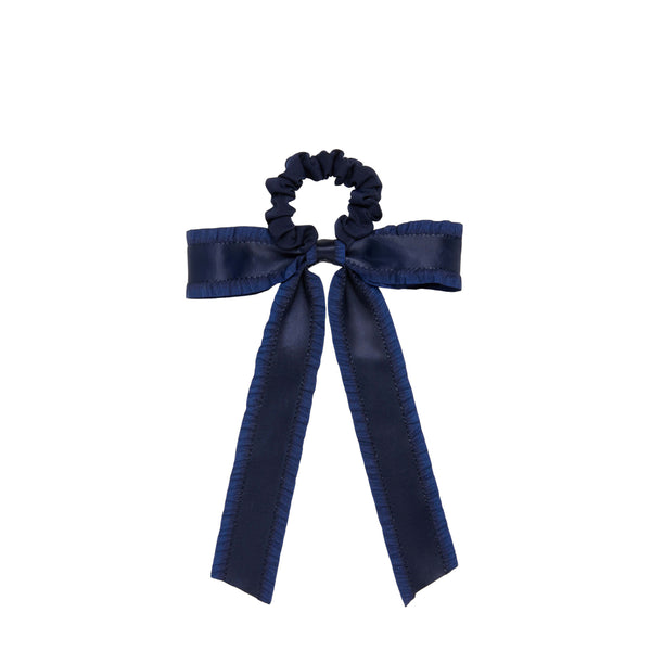 Wet Brush × Hill House Ruffle Bow Scrunchie - Navy