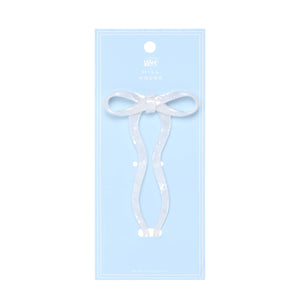 Wet Brush × Hill House Bow French Pin - White Shell