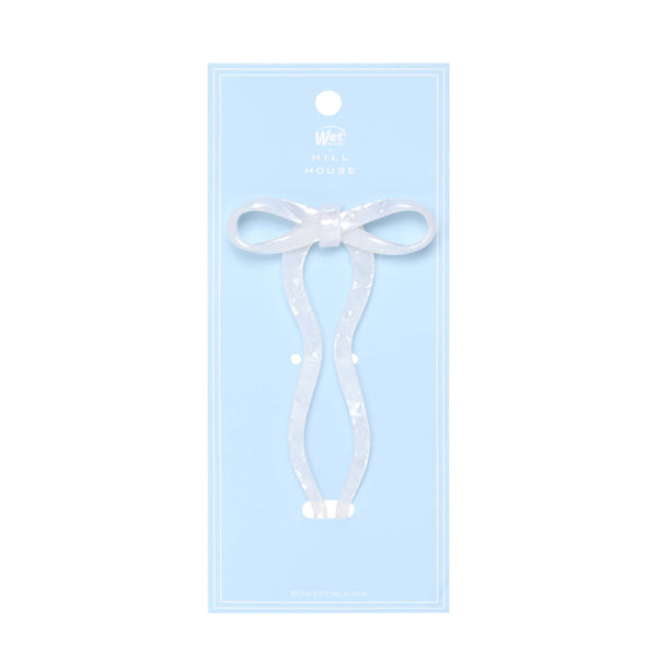 Wet Brush × Hill House Bow French Pin - White Shell