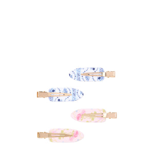 Wet Brush × Hill House Printed Floral Creaseless Clips, 4ct