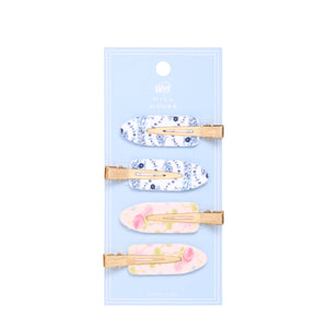 Wet Brush × Hill House Printed Floral Creaseless Clips, 4ct