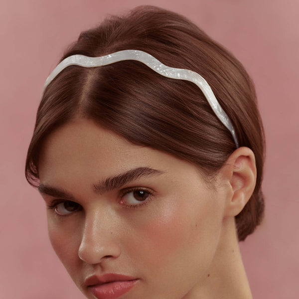 Wet Brush × Hill House Wavy Headband - White Shell