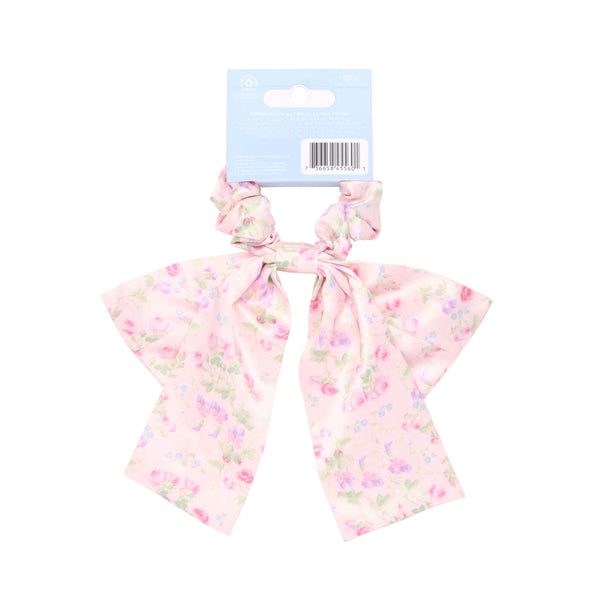 Wet Brush × Hill House Scarf Bow Scrunchie - Pink Bluebonnet Floral