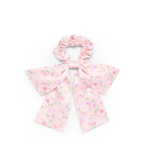 Wet Brush × Hill House Scarf Bow Scrunchie - Pink Bluebonnet Floral
