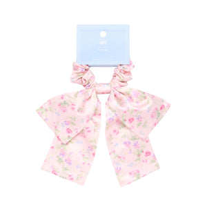 Wet Brush × Hill House Scarf Bow Scrunchie - Pink Bluebonnet Floral