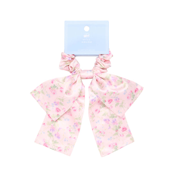 Wet Brush × Hill House Scarf Bow Scrunchie - Pink Bluebonnet Floral