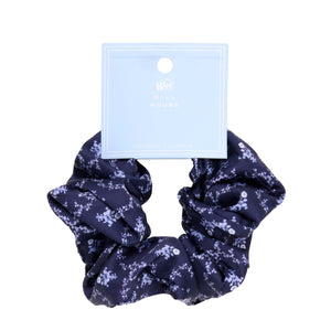 Wet Brush × Hill House Large Satin Scrunchie - Navy Trellis