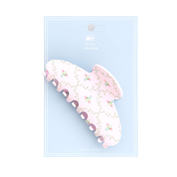 Wet Brush x Hill House Large Claw Clip - Matte Pink Trellis