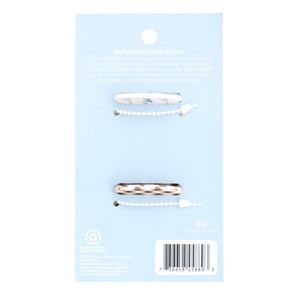 Wet Brush x Hill House Small Claw Clips - Bluebell Waltz & Brown Gingham - 2ct