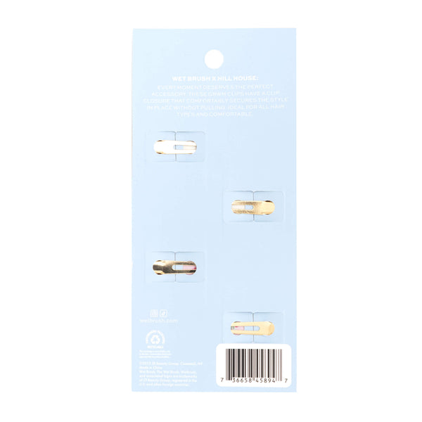 Wet Brush x Hill House Creaseless Clips - Bluebell Waltz & Pink Trellis - 4ct
