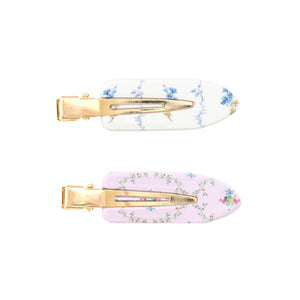 Wet Brush x Hill House Creaseless Clips - Bluebell Waltz & Pink Trellis - 4ct