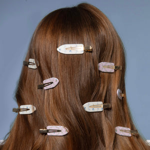 Wet Brush x Hill House Creaseless Clips - Bluebell Waltz & Pink Trellis - 4ct