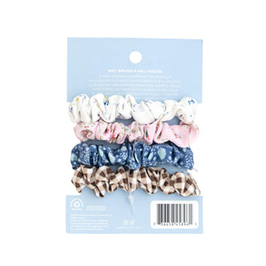 Wet Brush x Hill House Skinny Satin Scrunchies - 4ct